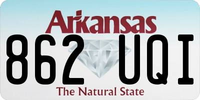 AR license plate 862UQI