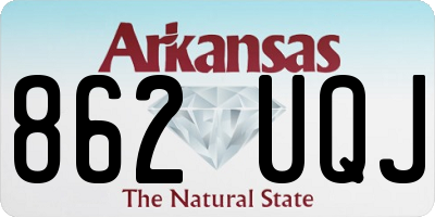 AR license plate 862UQJ