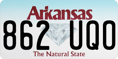 AR license plate 862UQO