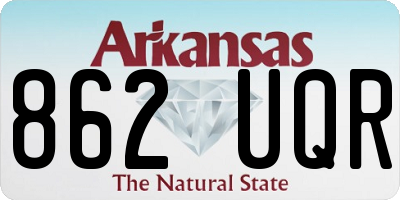 AR license plate 862UQR
