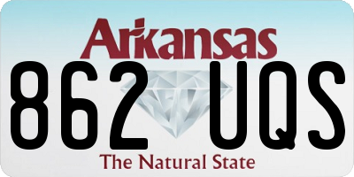 AR license plate 862UQS
