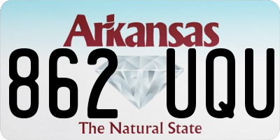 AR license plate 862UQU