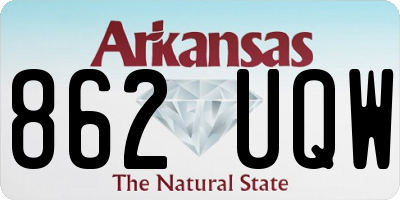 AR license plate 862UQW