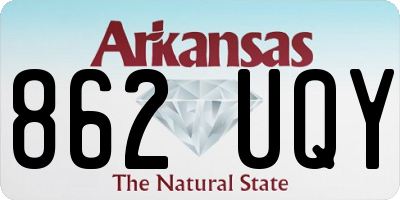 AR license plate 862UQY