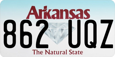 AR license plate 862UQZ