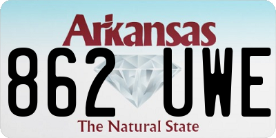 AR license plate 862UWE