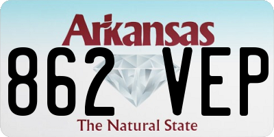AR license plate 862VEP