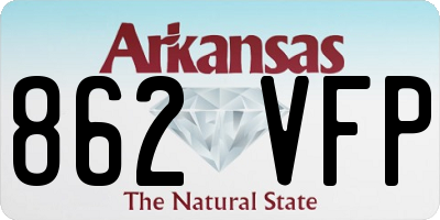 AR license plate 862VFP