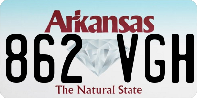 AR license plate 862VGH