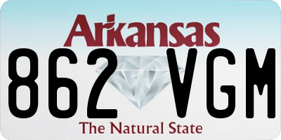 AR license plate 862VGM