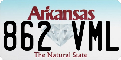 AR license plate 862VML