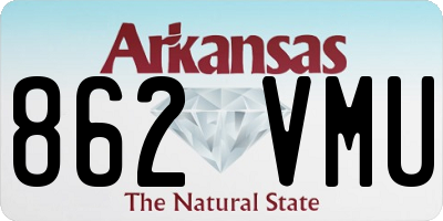 AR license plate 862VMU