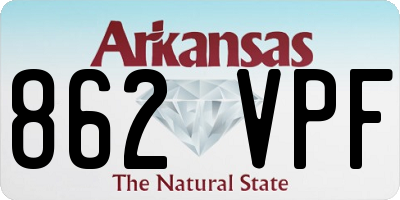 AR license plate 862VPF