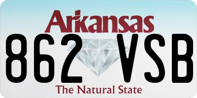 AR license plate 862VSB