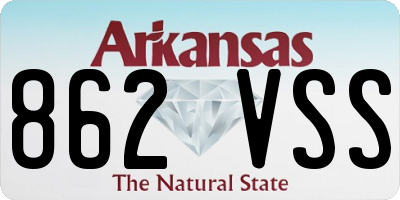 AR license plate 862VSS