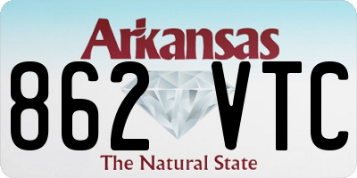 AR license plate 862VTC