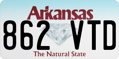AR license plate 862VTD
