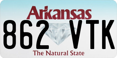 AR license plate 862VTK