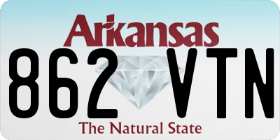 AR license plate 862VTN