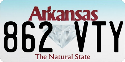 AR license plate 862VTY