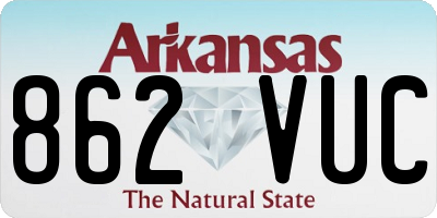 AR license plate 862VUC