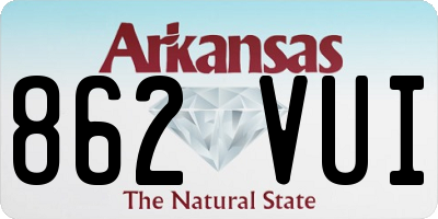 AR license plate 862VUI