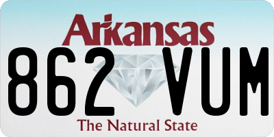 AR license plate 862VUM