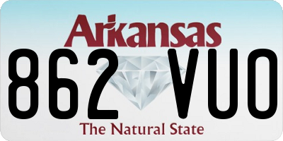 AR license plate 862VUO