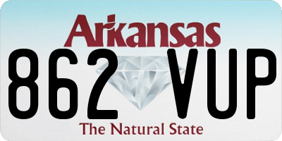 AR license plate 862VUP