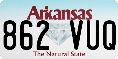 AR license plate 862VUQ