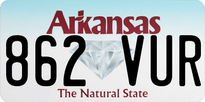 AR license plate 862VUR