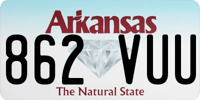 AR license plate 862VUU