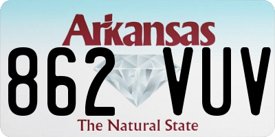 AR license plate 862VUV