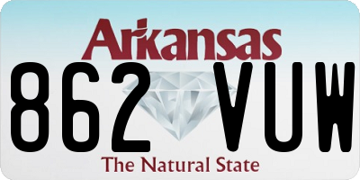 AR license plate 862VUW