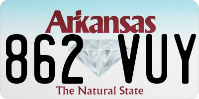 AR license plate 862VUY