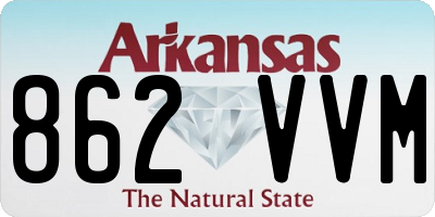 AR license plate 862VVM