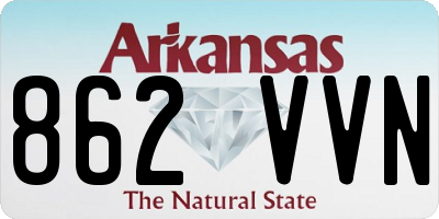 AR license plate 862VVN