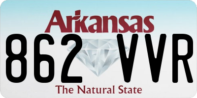 AR license plate 862VVR