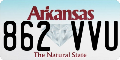 AR license plate 862VVU