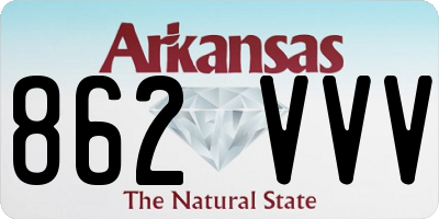 AR license plate 862VVV