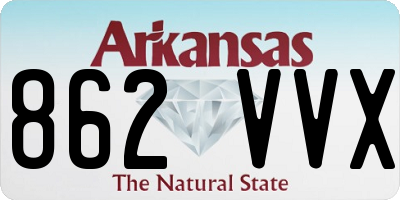 AR license plate 862VVX