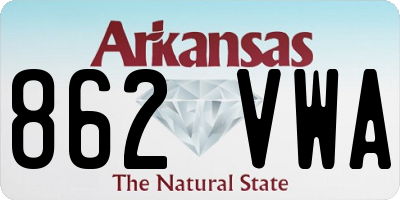 AR license plate 862VWA