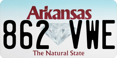AR license plate 862VWE