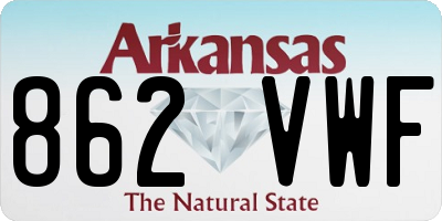 AR license plate 862VWF