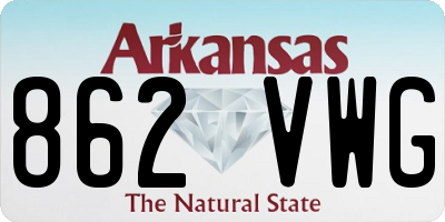 AR license plate 862VWG