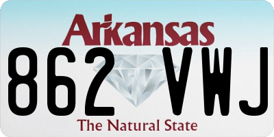 AR license plate 862VWJ