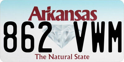AR license plate 862VWM