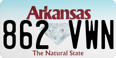 AR license plate 862VWN