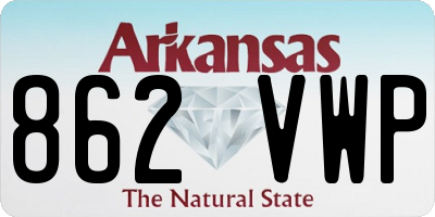 AR license plate 862VWP