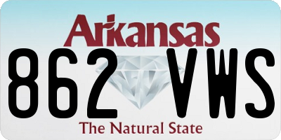 AR license plate 862VWS